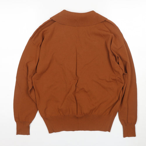 Next Women's Brown V-Neck Pullover Jumper M