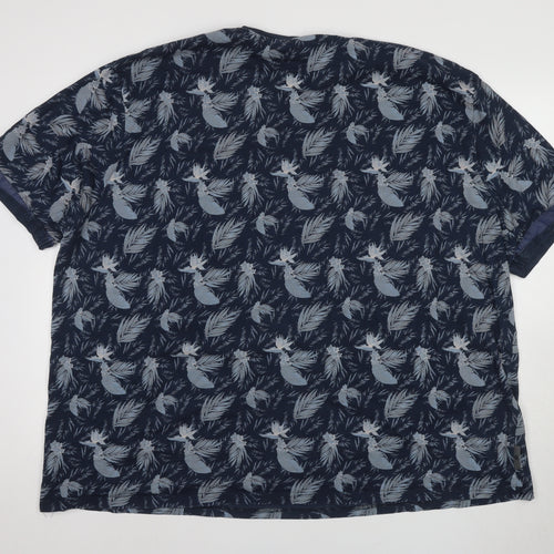 VOJEANS CO Men's 3XL Blue Animal Print T-Shirt