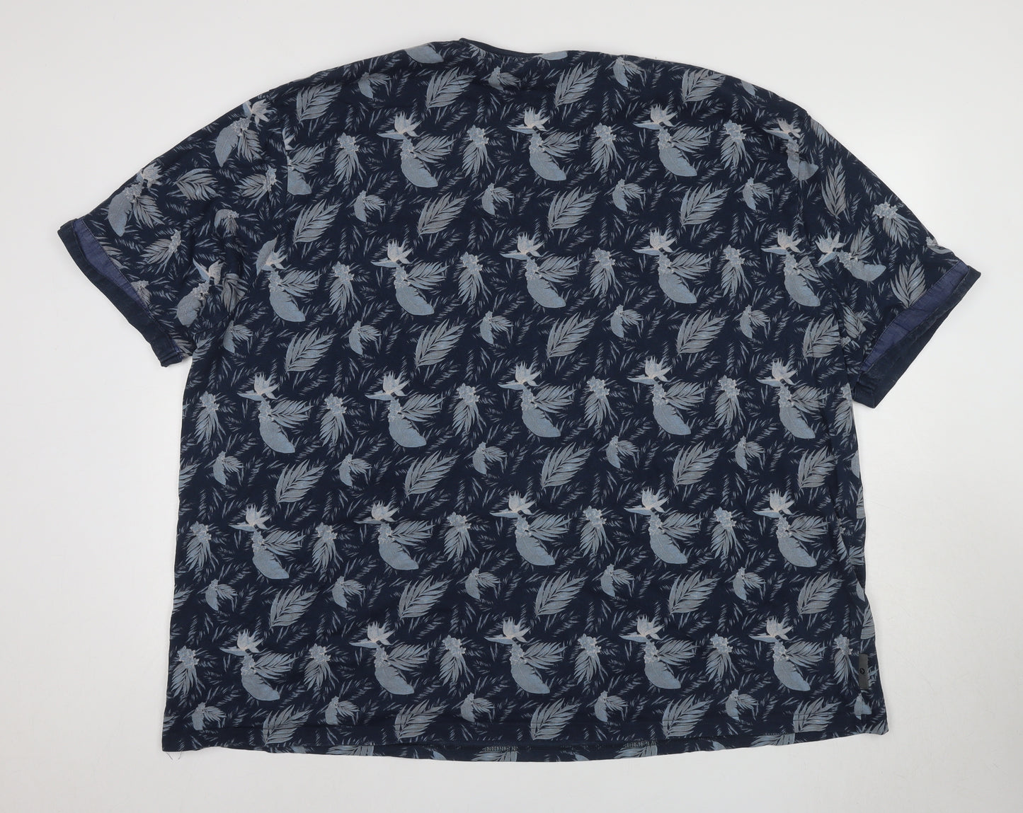 VOJEANS CO Men's 3XL Blue Animal Print T-Shirt