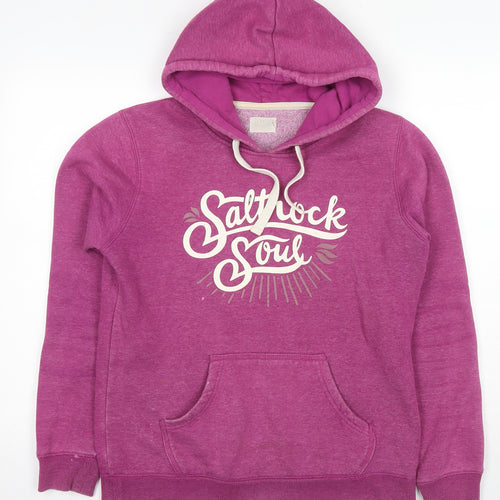 Saltrock Purple Women's Hoodie, Drawstring, UK Size