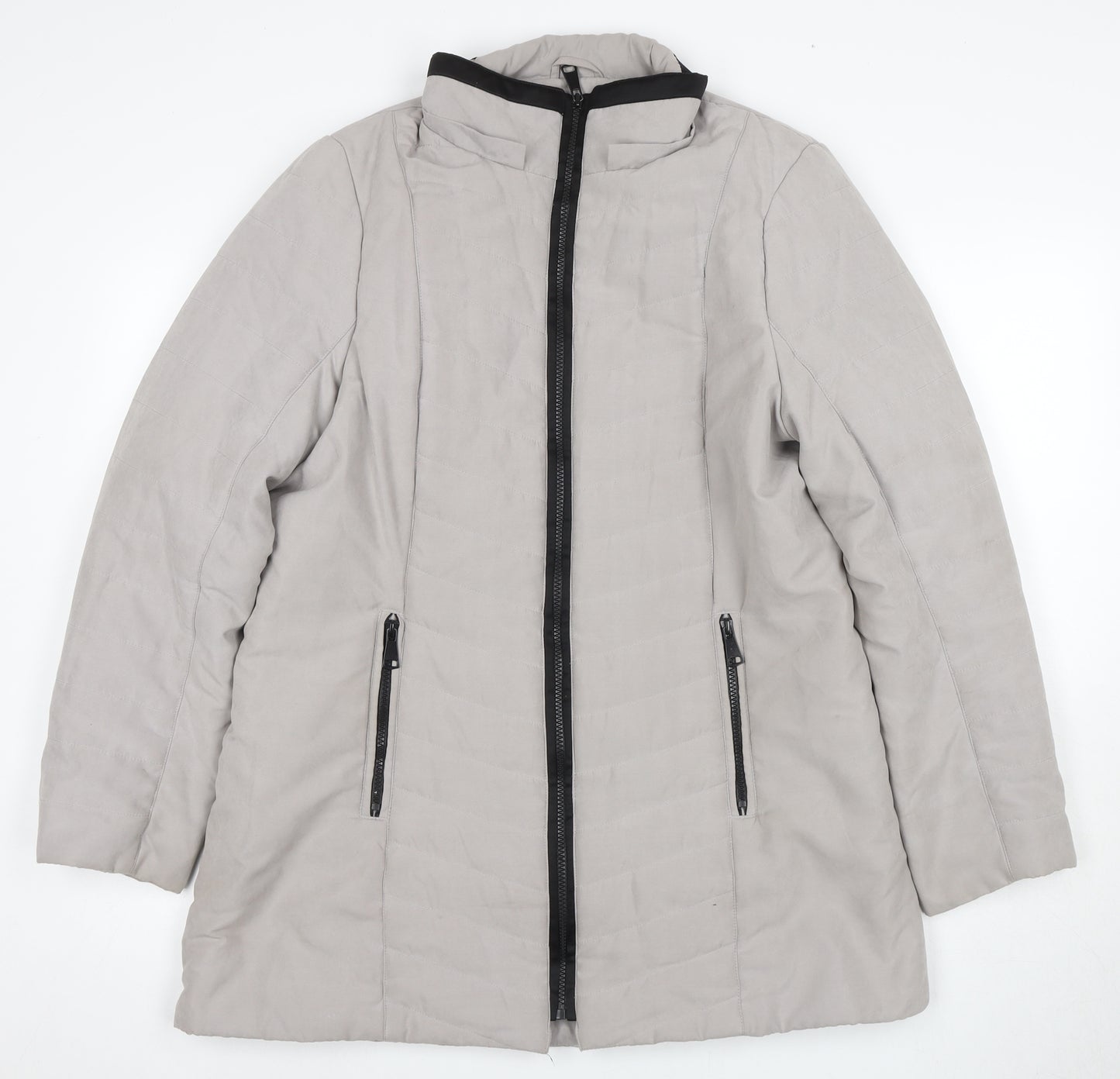 Roman Grey Women's Mid-Length Coat Size 14