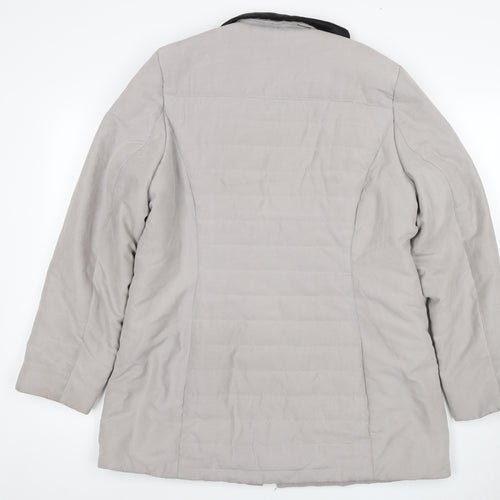 Roman Grey Women's Mid-Length Coat Size 14