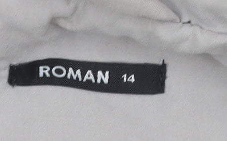 Roman Grey Women's Mid-Length Coat Size 14