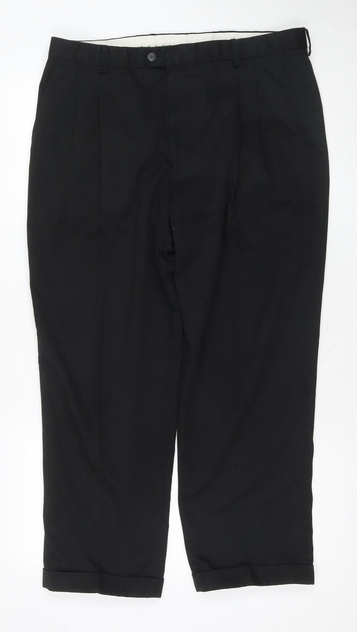 C&A Men's Black 36 Dress Pants Straight Leg