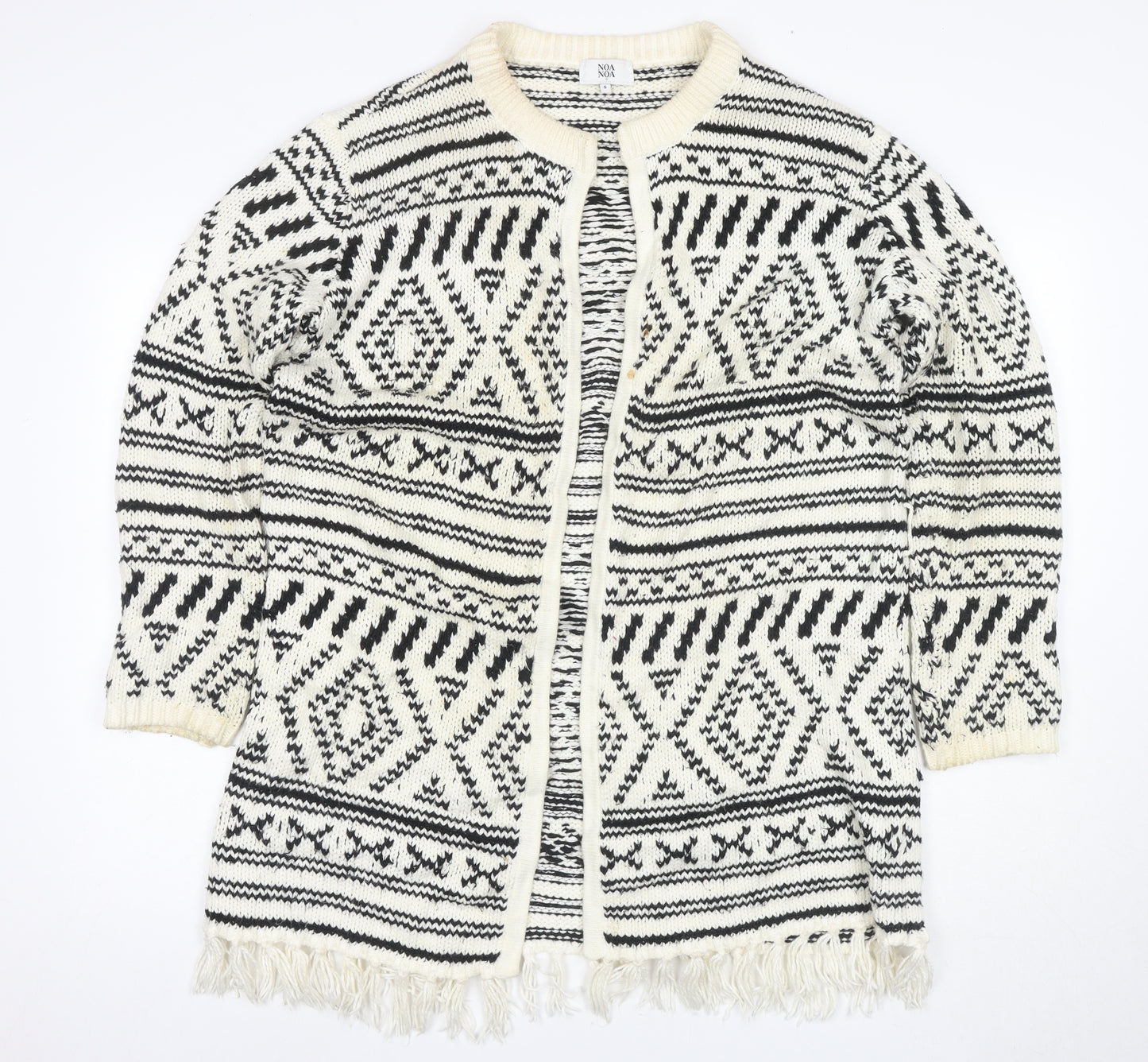 Noa Noa Women's Black & White Cardigan S