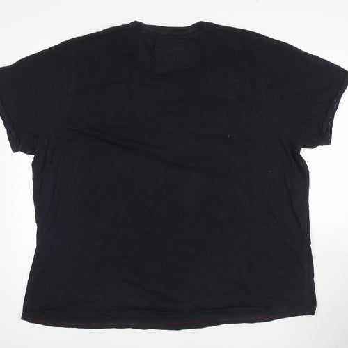 Mantaray Men's Black Graphic T-Shirt 3XL Nature Design