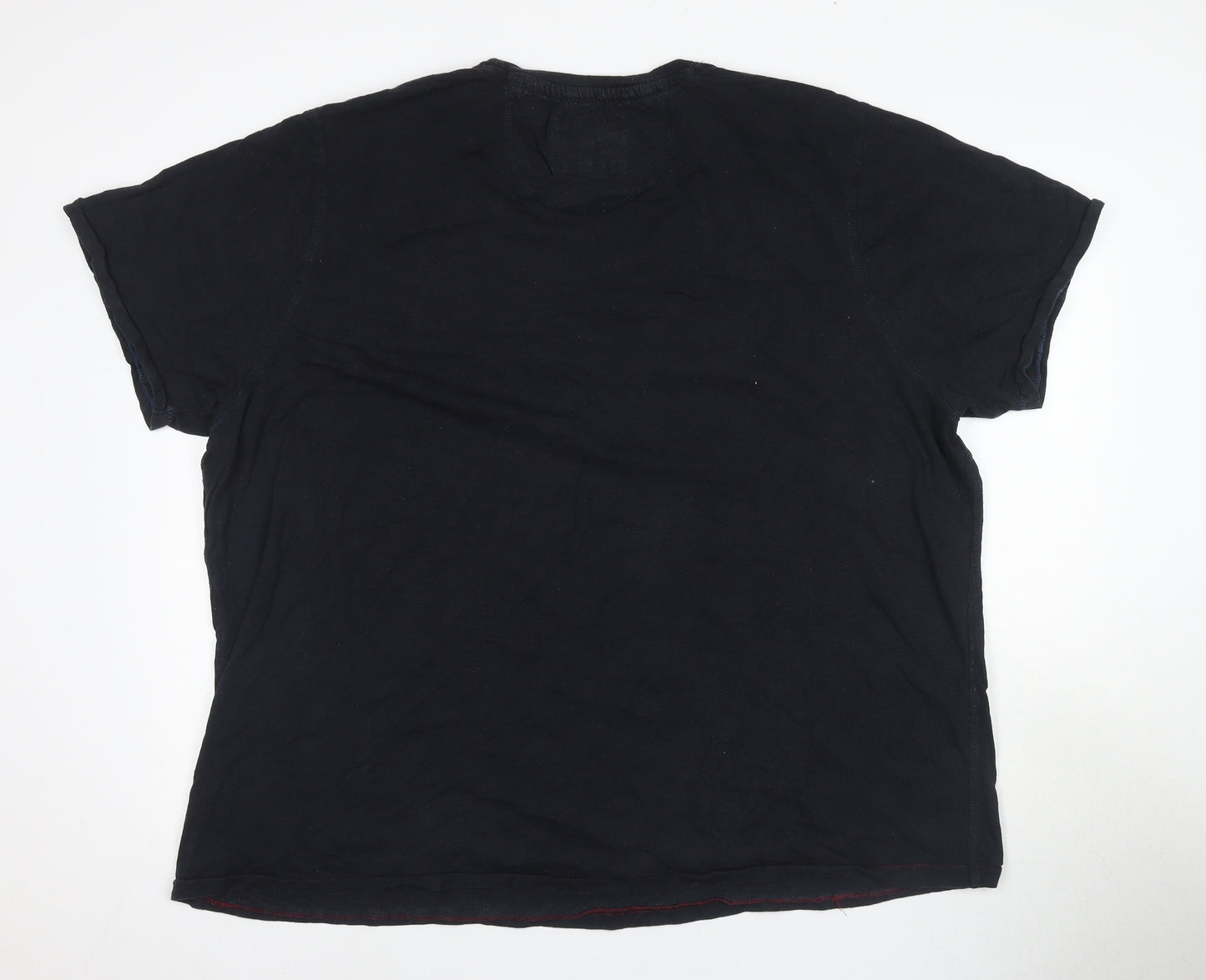 Mantaray Men's Black Graphic T-Shirt 3XL Nature Design
