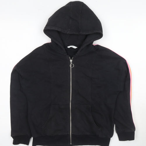 Marks and Spencer Girls' Black Full Zip Hoodie 11-12 Years