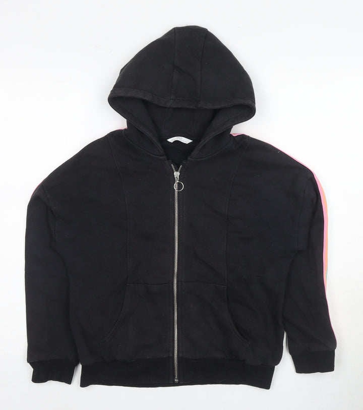 Marks and Spencer Girls' Black Full Zip Hoodie 11-12 Years