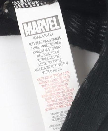Marvel Boys Black XS Pullover Sweatshirt with Logo Accent