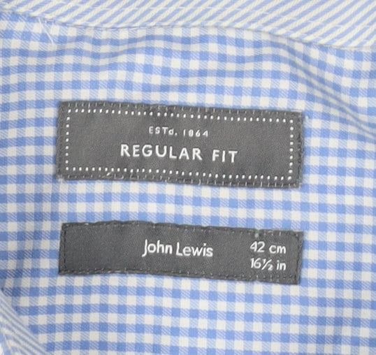 John Lewis Men's Blue Check Regular Fit Shirt