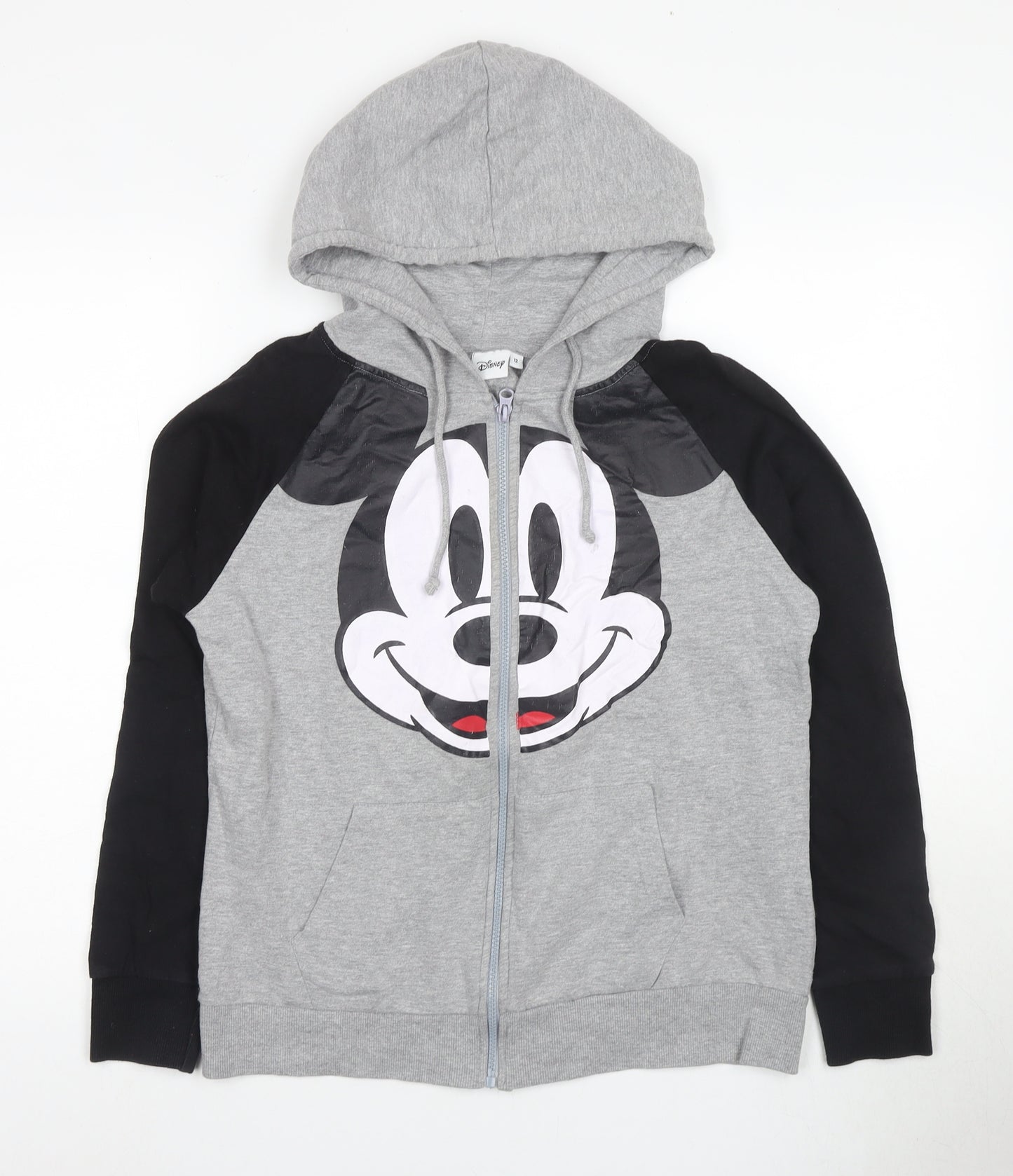 Disney Women’s Grey Full Zip Hoodie Size 12