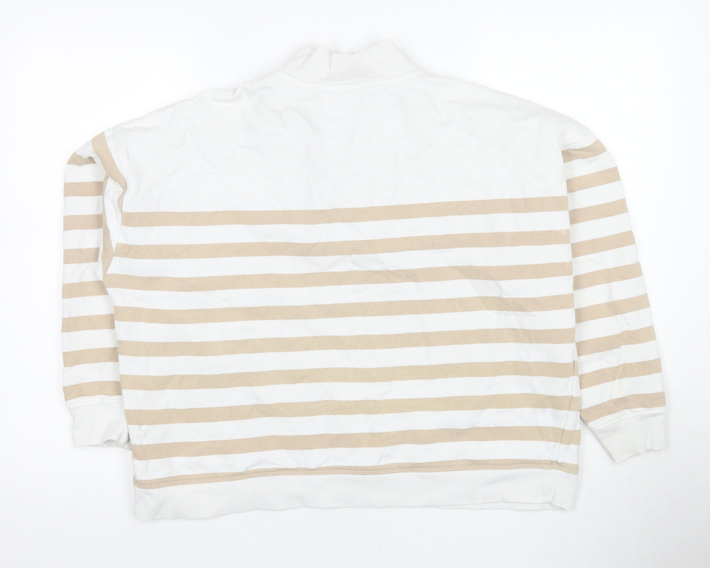Marks and Spencer Women's Ivory Striped Pullover Sweatshirt 16