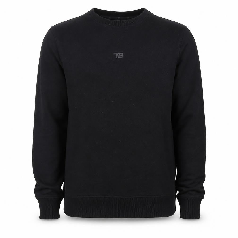 Front view of TB Men's Black Medium Pullover Sweatshirt