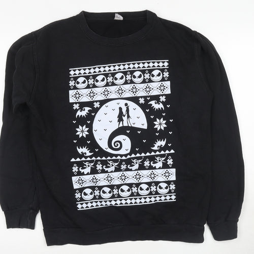 Stars & Stripes Black Unisex L Pullover Sweatshirt