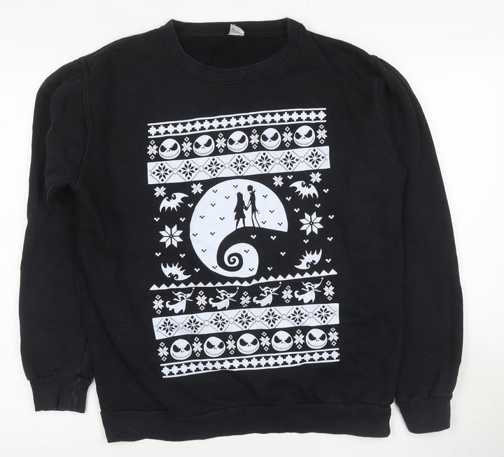 Stars & Stripes Black Unisex L Pullover Sweatshirt