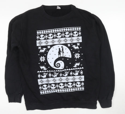 Front view of Stars & Stripes Black unisex l pullover sweatshirt