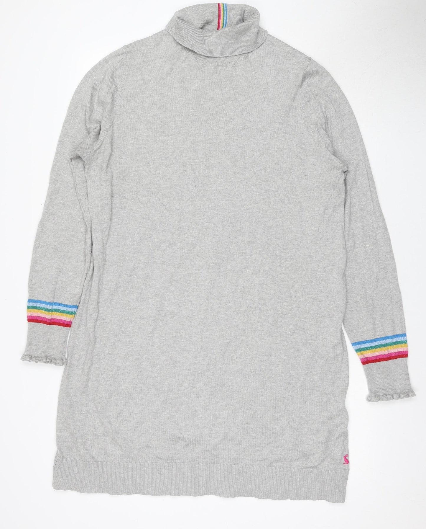 Joules Women’s Grey Roll Neck Pullover, Size 18, Casual
