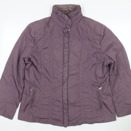 Gerry Weber Women's Purple Quilted Jacket Size 12