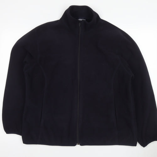 Lands' End Women's Navy Blue Fleece Jacket XL