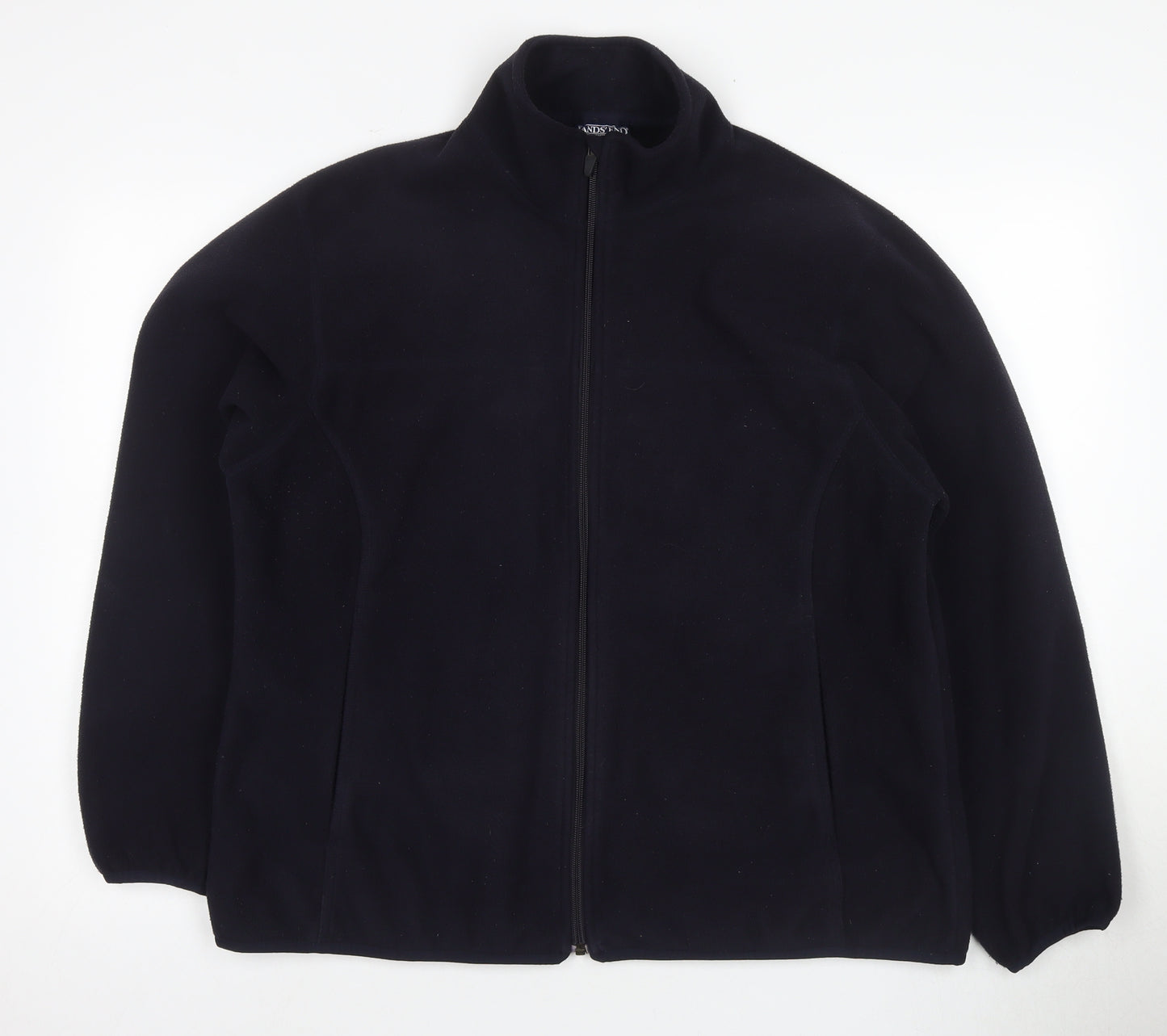Lands' End Women's Navy Blue Fleece Jacket XL