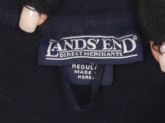 Lands' End Women's Navy Blue Fleece Jacket XL