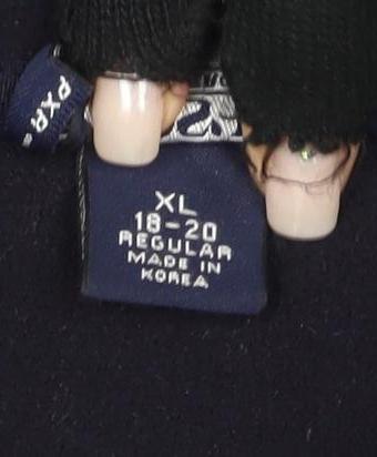 Lands' End Women's Navy Blue Fleece Jacket XL