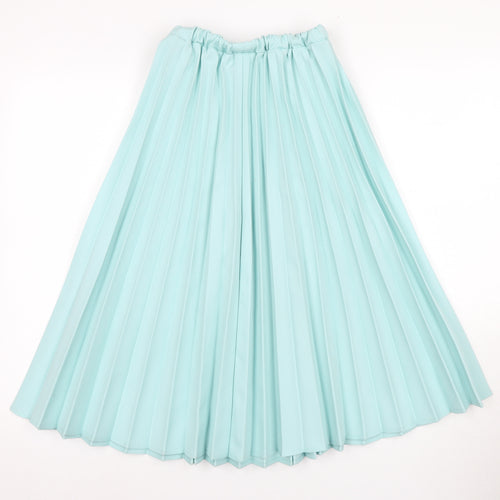 Damart Women's Blue Pleated Midi Skirt Size 10