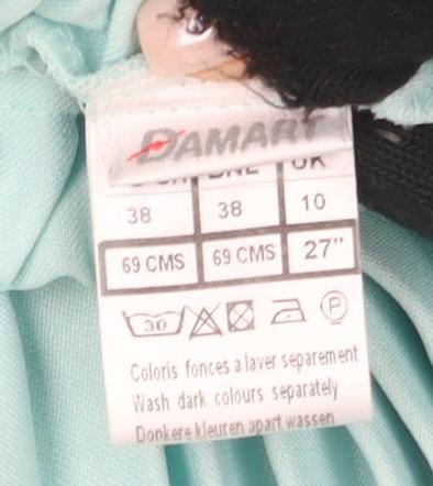 Damart Women's Blue Pleated Midi Skirt Size 10