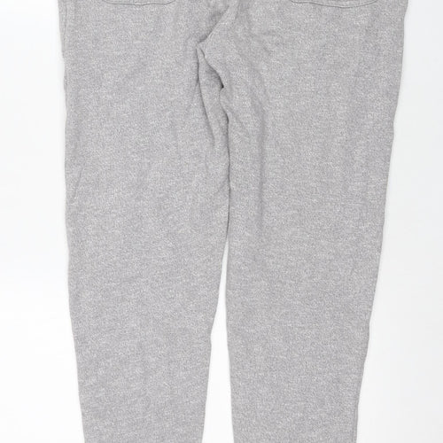 Jack Wills Men's Grey Joggers - Medium, Elastic Waist