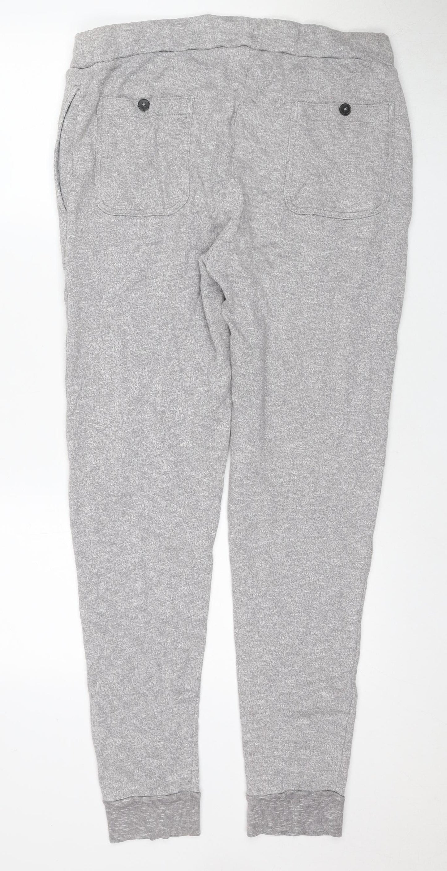 Jack Wills Men's Grey Joggers - Medium, Elastic Waist