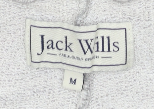 Jack Wills Men's Grey Joggers - Medium, Elastic Waist