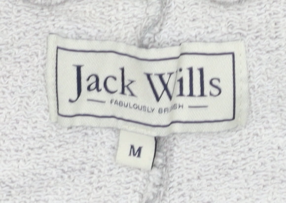Jack Wills Men's Grey Joggers - Medium, Elastic Waist