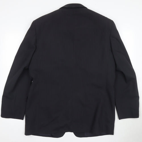 Canda Men's Black Blazer, Size 42, 1 Piece Striped