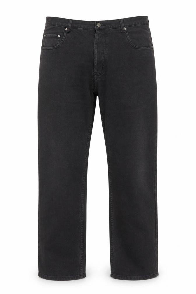 Front view of MOTO Men's Grey Straight Leg Jeans, size 36R