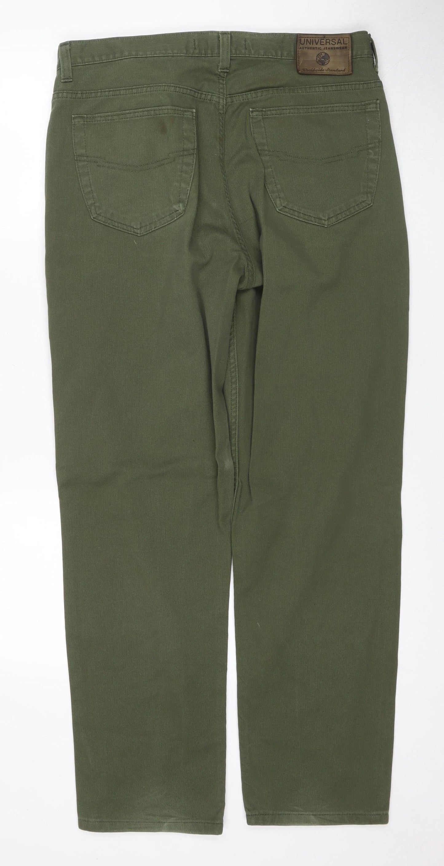Universal Jeanswear Men's Green Straight Jeans 36W 31L
