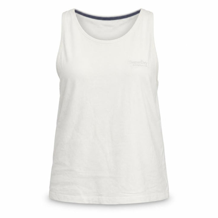 SuperDry Women's White Tank Jersey Top Size 12