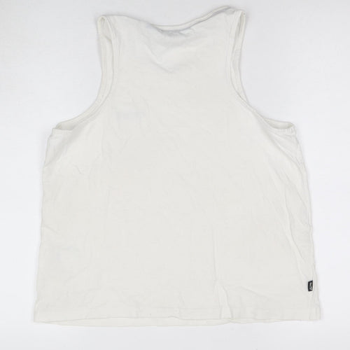 SuperDry Women's White Tank Jersey Top Size 12