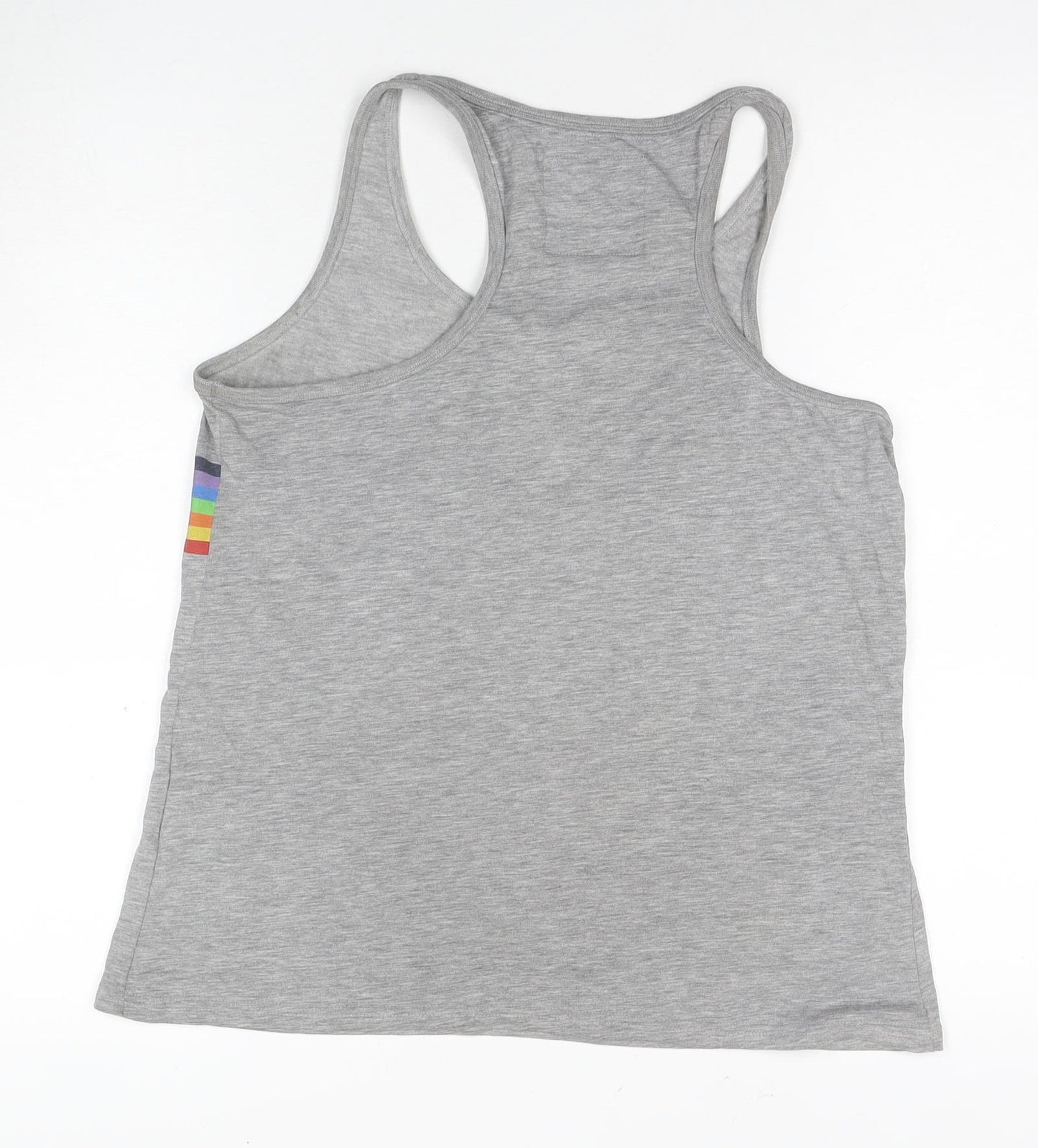SuperDry Women's Grey Tank Top, Size 14, Retro Style