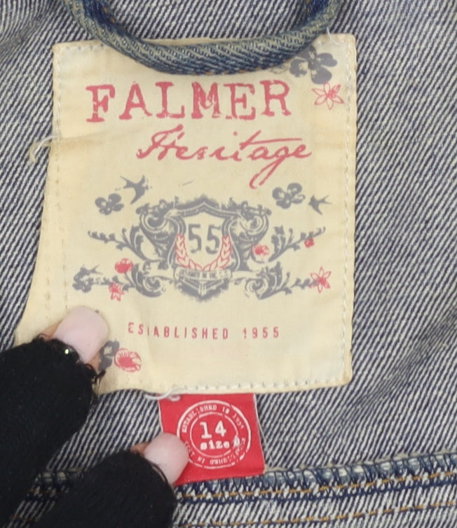 Falmer Heritage Women's Blue Denim Jacket Size 14