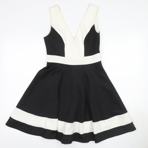 Lipsy Women's Black Fit & Flare Dress Size 8