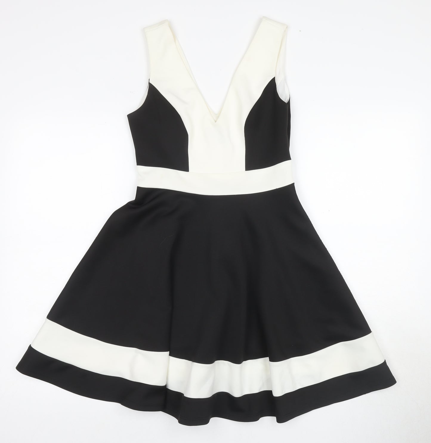 Lipsy Women's Black Fit & Flare Dress Size 8