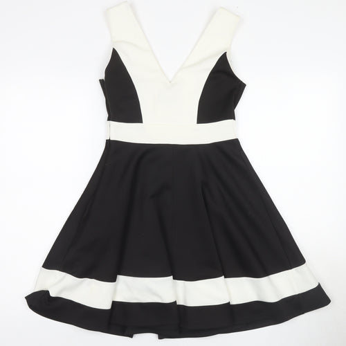 Lipsy Women's Black Fit & Flare Dress Size 8