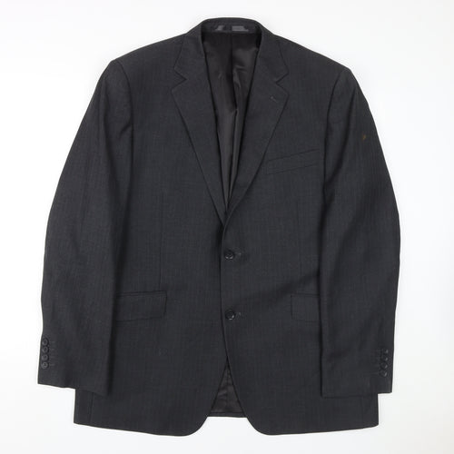 Dehavilland Men's Black Regular Fit Suit Jacket Size 44R