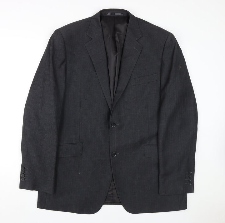Dehavilland Men's Black Regular Fit Suit Jacket Size 44R