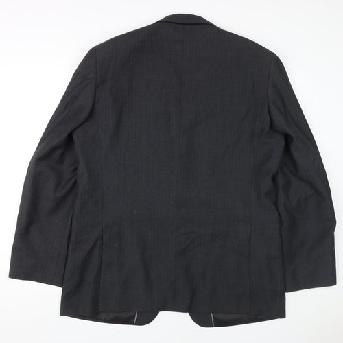 Dehavilland Men's Black Regular Fit Suit Jacket Size 44R
