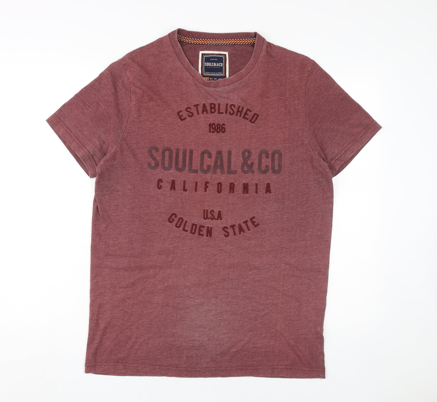 Soulcal & Co Men's Red Graphic Print T-Shirt L