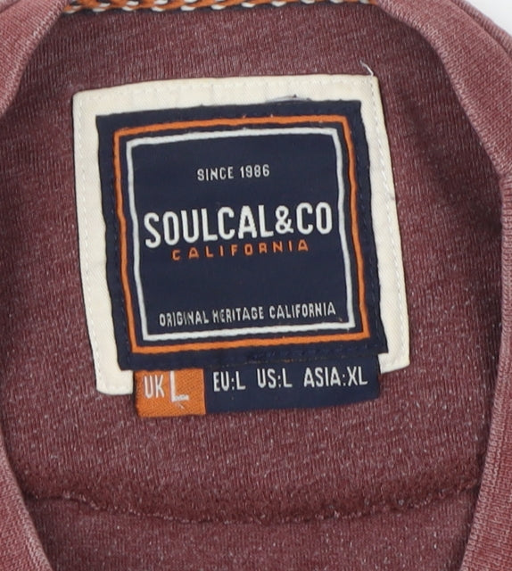 Soulcal & Co Men's Red Graphic Print T-Shirt L