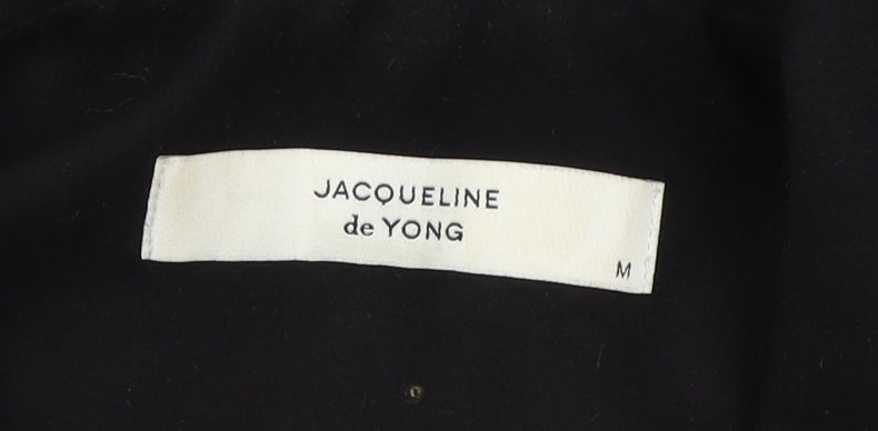 Jacqueline de Yong Women's Black Long Overcoat M