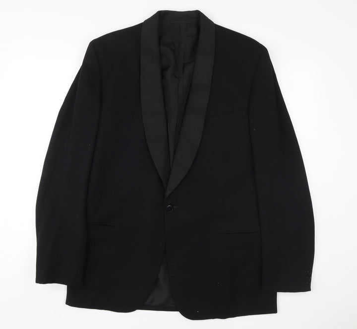 Atkinsons Men's Black Blazer, 40 Regular Shawl Lapel